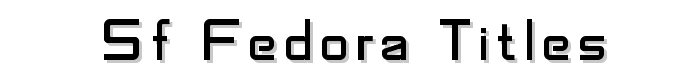 SF Fedora Titles font